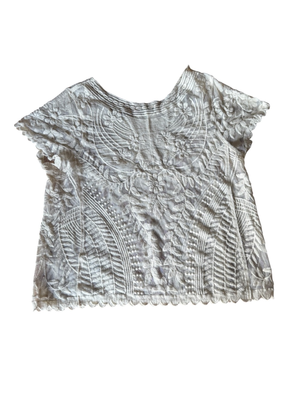 Express Cream Lace Top Size M